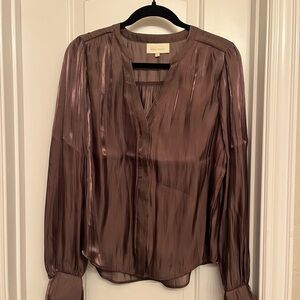 Satin Brown Blouse